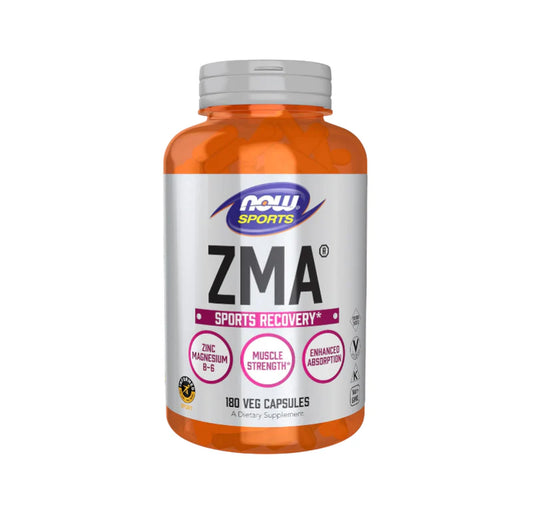 NOW Foods Sports Nutrition, ZMA (Zinc, Magnesium and Vitamin B-6), Enhanced Absorption, Sports Recovery*, 180 Capsules