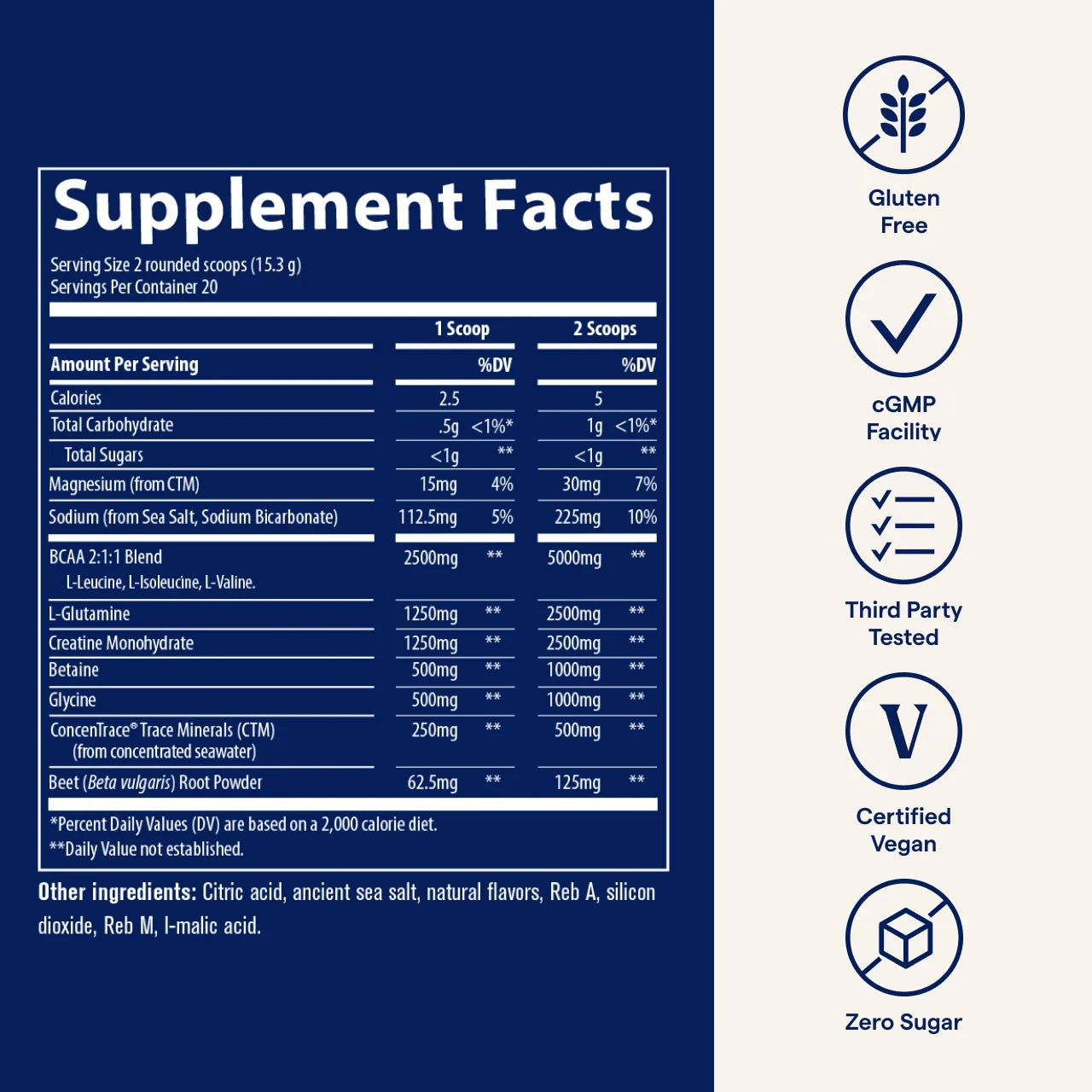 Minerals Post-Workout - Post-Training Supplement for Muscle Recovery Support - Stamina, Strength & Hydration Aid - Sugar-Free, Gluten-Free & Vegan - Strawberry Lemonade - 20 Servings