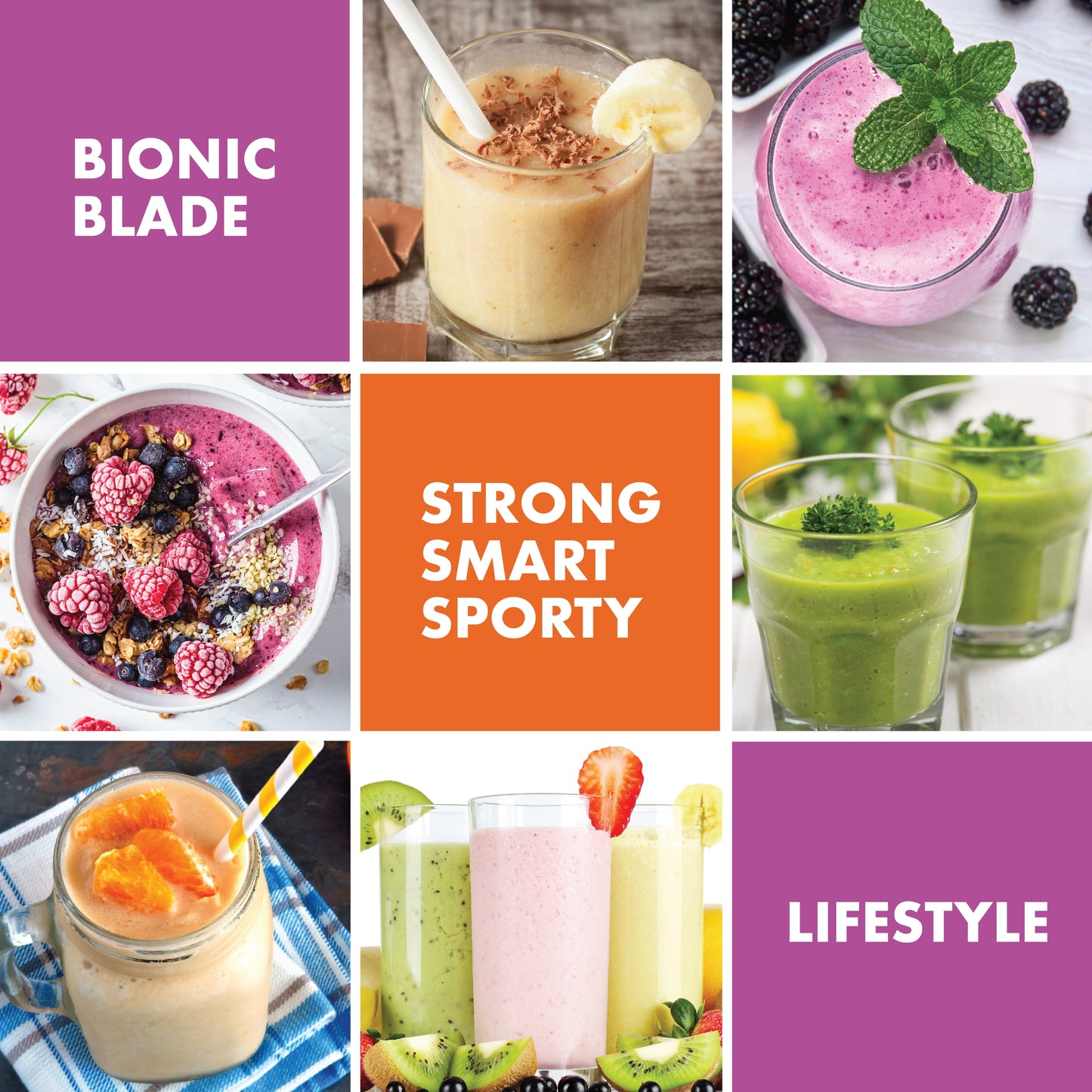 Bionic Blade Smoothie Blender Personal Portable Rechargeable Blender Juicer Protein Mikshake Maker Extra Travel Bottle