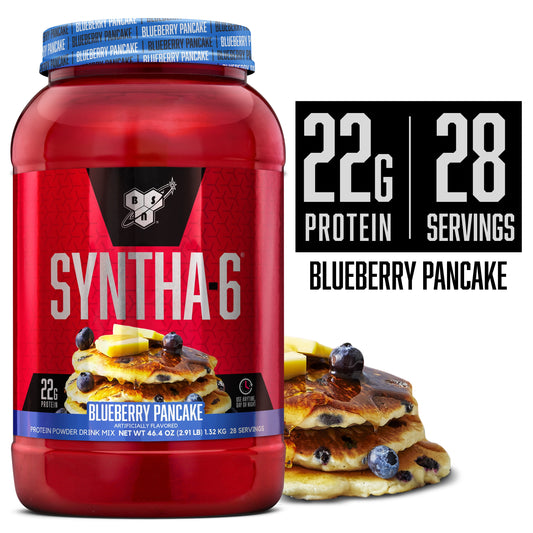 SYNTHA-6 Whey Protein Powder, Milk Isolate Protein Powder with Micellar Casein, Blueberry Pancake, 28 Servings (Packaging May Vary)
