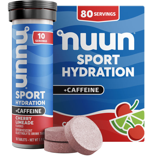 Sport +Caffeine Electrolyte Tablets for Proactive Hydration, Cherry Limeade, 8 - 10 Count Tubes