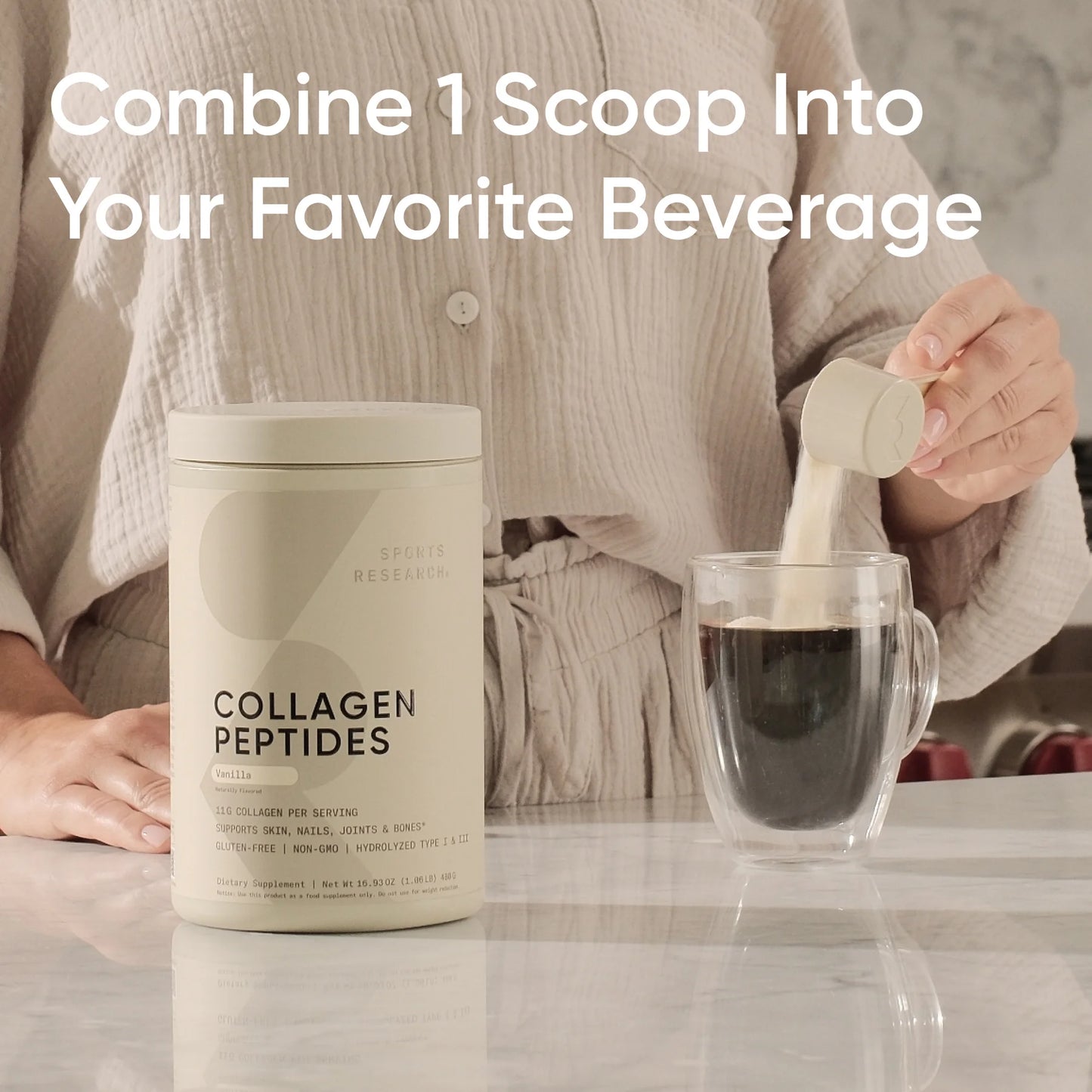 Collagen Peptides - Hydrolyzed Type 1 & 3 Collagen Powder Protein Supplement