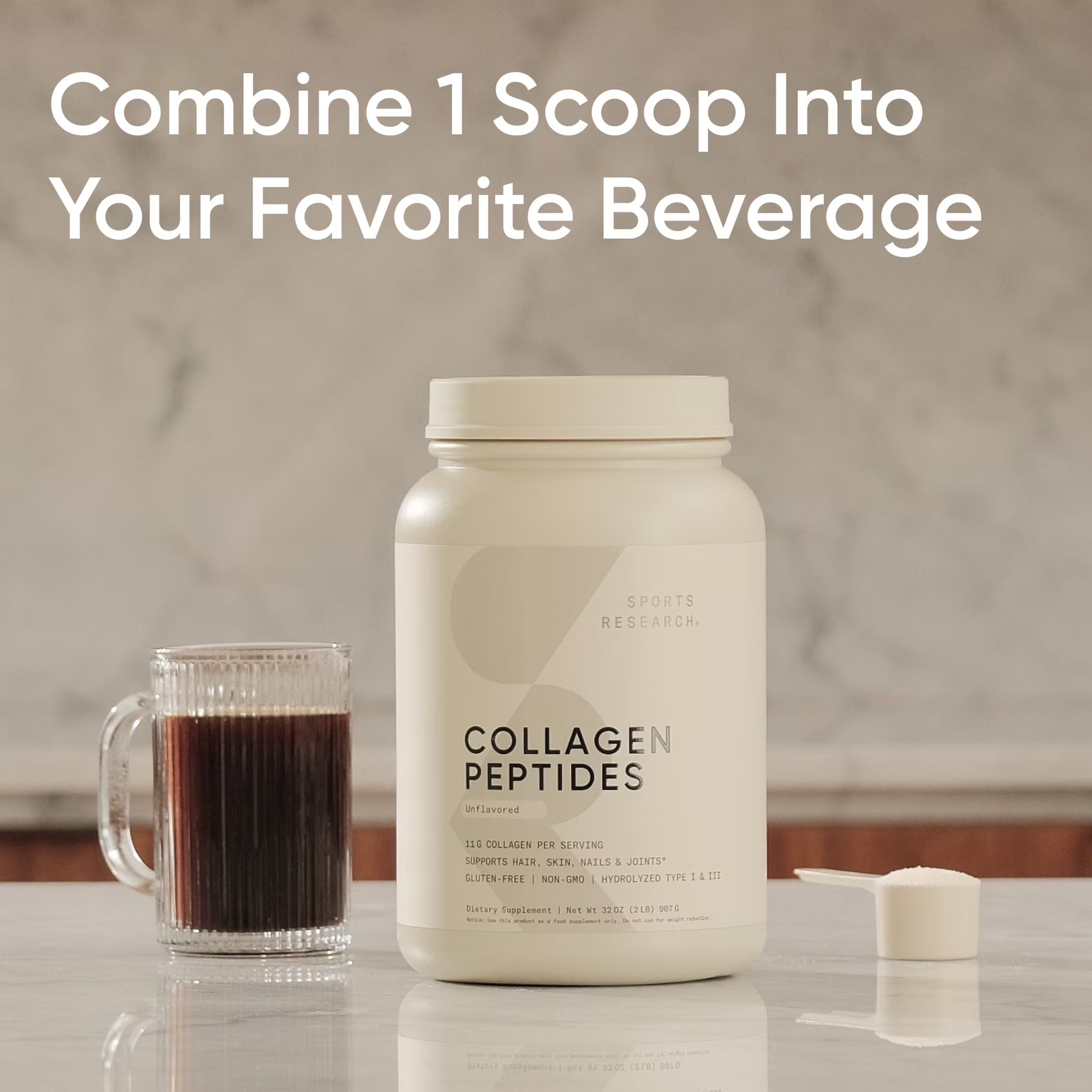 ® Collagen Peptides - Hydrolyzed Type 1 & 3 Collagen Powder Protein Supplement (82 Servings)