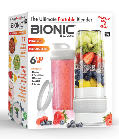 Bionic Blade Smoothie Blender Personal Portable Rechargeable Blender Juicer Protein Mikshake Maker Extra Travel Bottle
