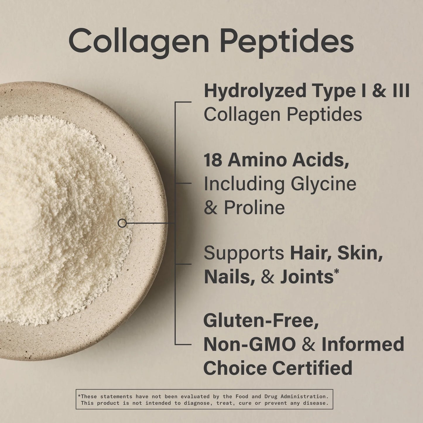 Collagen Peptides - Hydrolyzed Type 1 & 3 Collagen Powder Protein Supplement