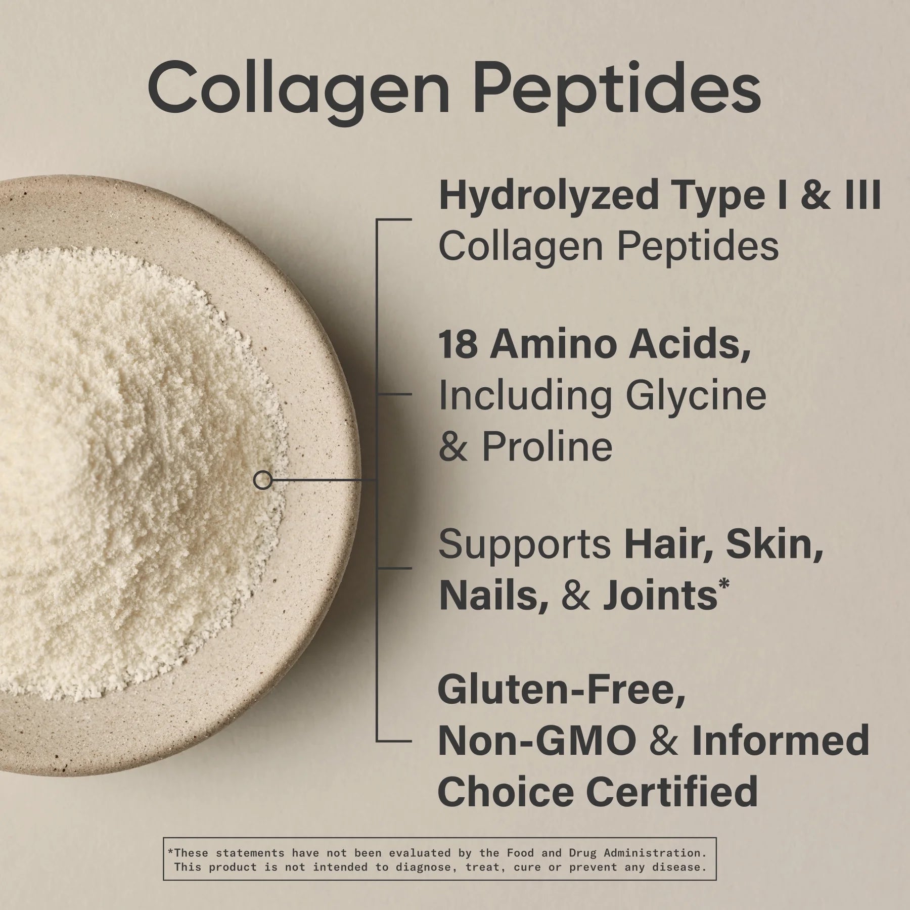 Collagen Peptides - Hydrolyzed Type 1 & 3 Collagen Powder Protein Supplement